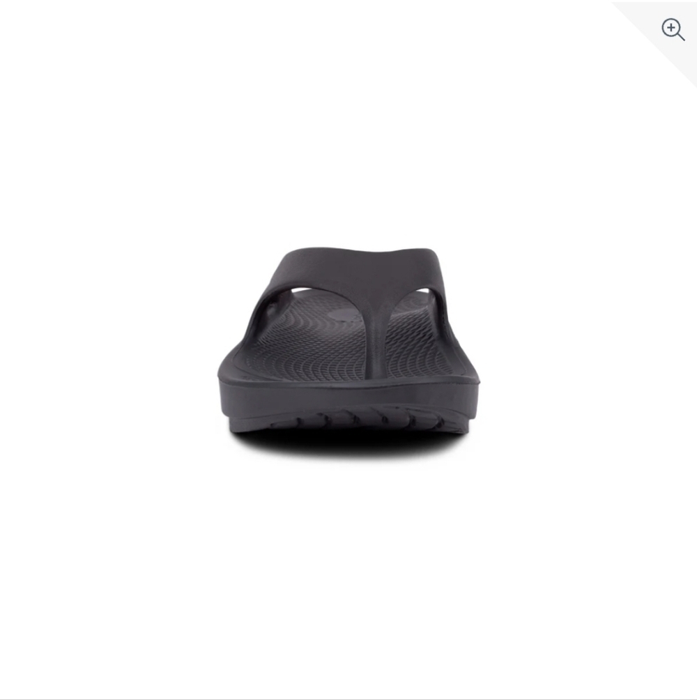 OOFOS Women's Dark Gray Black Comfort Sandals - Picture 6 of 11